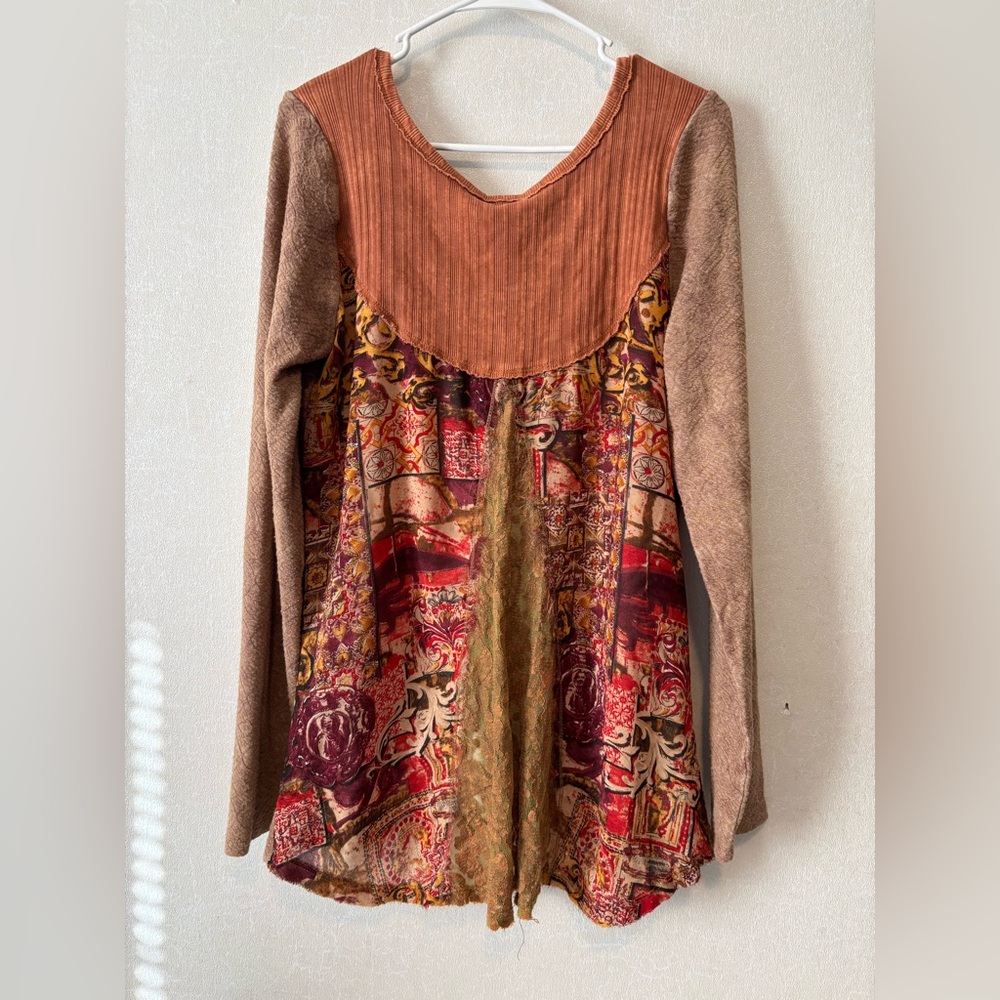 BKE | Gimmicks | Multicolor Patchwork Long Sleeve… - image 7